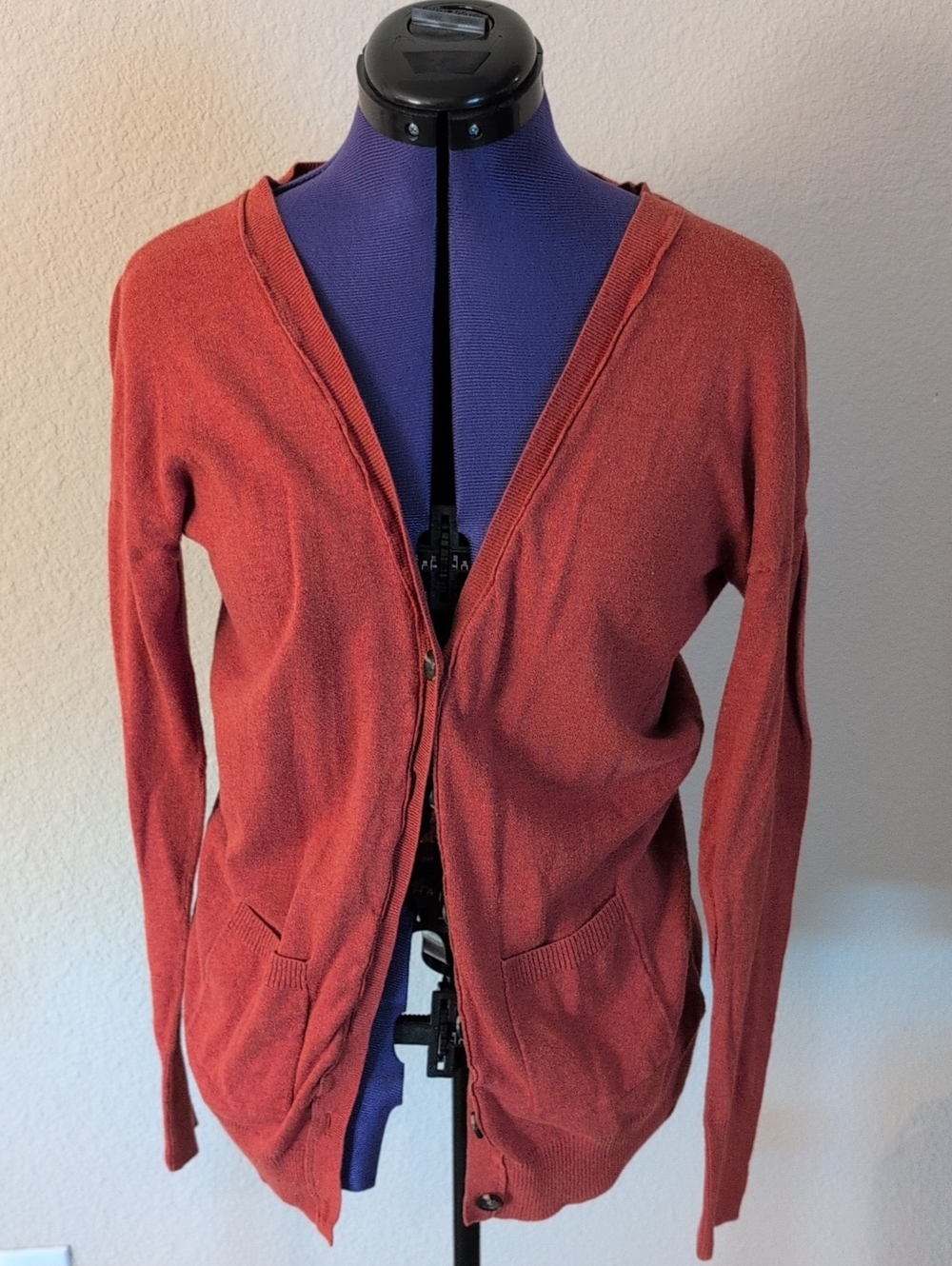 Mossimo Supply Co. Button-Front Cardigan in Rust